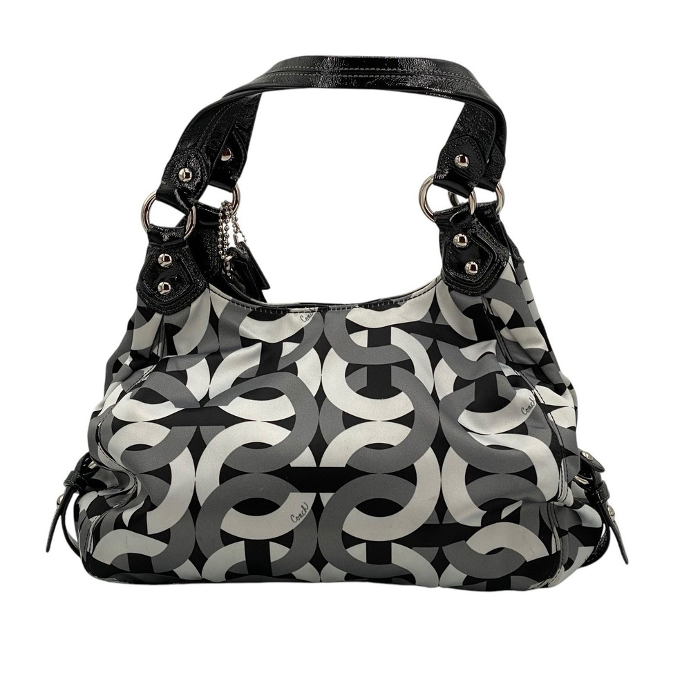 Coach Madison‎ Maggie Op Art Signature Jacquard Shoulder Bag 14420 - Picture 6 of 16